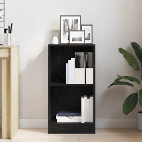 fekete tölgy szerelt fa könyvespolc 40x24x76 cm