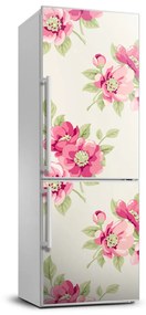 Hűtőre ragasztható matrica Rózsaszín virágok FridgeStick-70x190-f-72700499