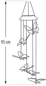 LED RGB napelemes lámpa 6xLED/1,2V 300 mAh IP44 pillangó