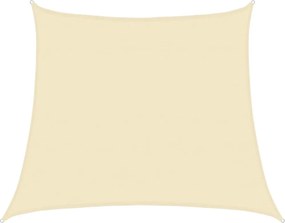 vidaXL krémszínű HDPE napvitorla 160 g/m² 4/5 x 4 m
