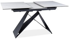 Étkezőasztal Westin I, 120 x 80 cm, márvány / fekete