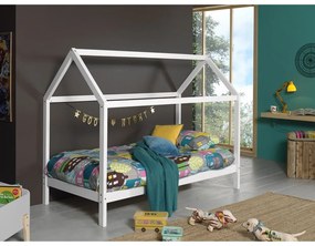 Fehér házikó alakú gyerekágy 90x200 cm Dallas - Vipack