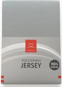 Jersey Premium Gumis Lepedő 140x200 Popiel (Hamuszürke) Nagyon Vastag Top