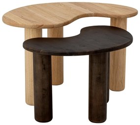 Sötétbarna kaucsukfa dohányzóasztal 36x53 cm Luppa – Bloomingville