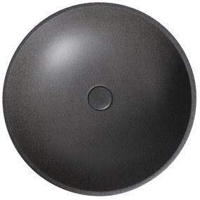 Sapho - TURF ráültethető mosdó, átmérő 44 cm, beton/fekete gránit