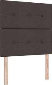vidaXL Magasságállítható ágyfej fejtámlával Sötét Barna 80 cm szövet