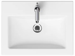 Cersanit S801-147-DSM - LARA 60 cm fehér, falra szerelhető fürdőszobaszekrény mosdóval