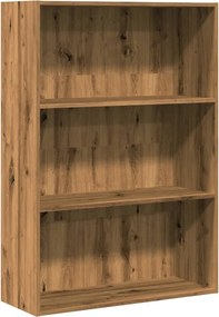 vidaXL kézműves tölgy színű szerelt fa könyvespolc 80 x 30 x 114 cm