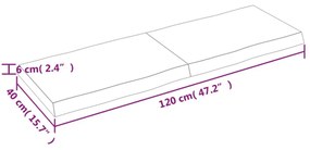 sötétbarna kezelt tömör asztallap 120x40x(2-6) cm