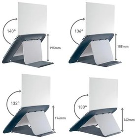 Laptop állvány, LEITZ Ergo Cosy, bársonyszürke (E64260089)