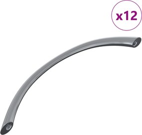 vidaXL Fogantyú 12 pcs Ezüst 107 x 3.6 x 23 mm Rozsdamentes acél
