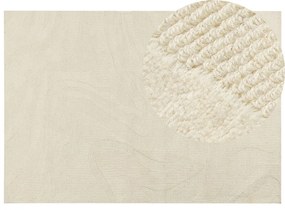 Bézs gyapjú szőnyeg 160 x 230 cm SASNAK Beliani