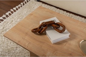 Natúr színű dohányzóasztal tölgyfa dekorral 60x119 cm Sabin – Kalune Design