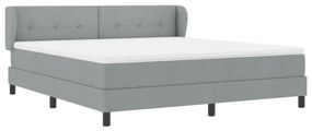 Boxspring Ágy Matrac Közép Szürke 180x200 cm Szövet