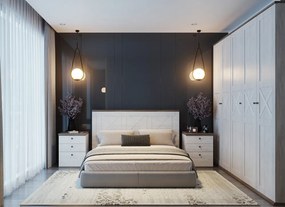 Éjjeliszekrény, canyon fenyő/sonoma trüffel tölgy, TEINA KOM2S