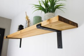Loft fali akasztós polc Rusztikus fa vastag konyha 30cm x 30cm