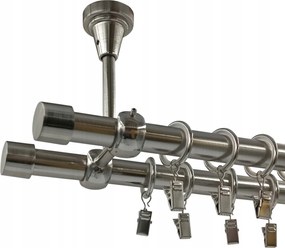 Mennyezeti Függönykarnis Nikkel 19+19mm Luna 140cm