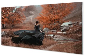 Akrilkép Női őszi hegyek 100x50 cm