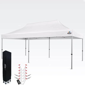 Nožnicový sátor 3x6 ALU falak nélkül - Alumínium keret, vízálló - falak nélkül - Fehér