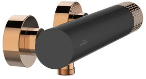 Invena Moonlight, fali zuhanycsaptelep 150 mm, fekete-rózsa arany, INV-BN-77-014-V