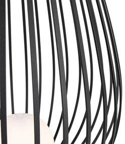 Állólámpa szett fekete opállal 110 cm és 70 cm - Angela