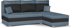 GUSTO Kinyitható sarokkanapé Sötétkék/fekete