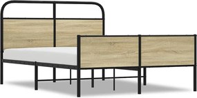 vidaXL ágykeret matrac nélkül 120x190 cm sonoma tölgyfa műfa