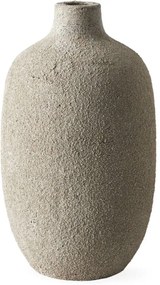 Alesso váza, bézs terrakotta homokstruktúrával, H27cm