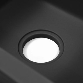 Gori szögletes egy medence + csepegtető gránit mosogató fekete