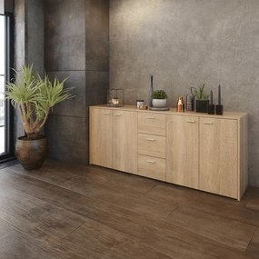 Kombinált komód, sonoma tölgy, HUGOS 180