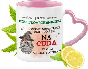 Elektromechanika Bögre Rózsaszín Szív Alakú Füllel Ajándék