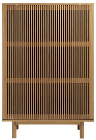 Natúr színű szekrény tölgyfa dekorral 95x140 cm Tiber – Unique Furniture