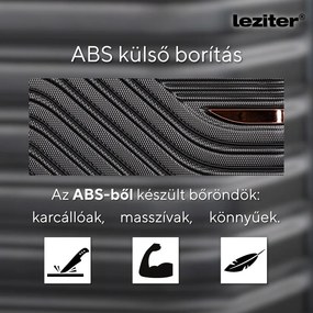 TraveLux Urban IV gurulós bőrönd szett fekete