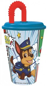 Mancs Őrjárat Comic szívószálas pohár, műanyag 430 ml