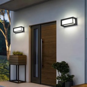 Brilagi - PARKER LED kültéri fali lámpa érzékelővel LED/12W/230V fekete IP44
