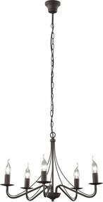 Bronzszínű fém függőlámpa ø 55 cm Country – Reality