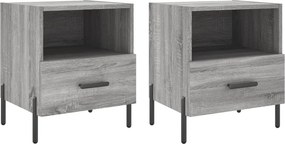 vidaXL 2 db szürke sonoma színű szerelt fa éjjeliszekrény 40x35x47,5cm