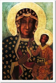 Poszterek keretben 40x60 Szűz Mária Czestochowska
