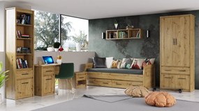 Éjjeliszekrény 1S, artisan tölgy, AIRON