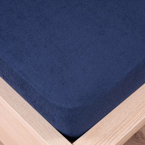 4Home frottír lepedő sötétkék, 90 x 200 cm
