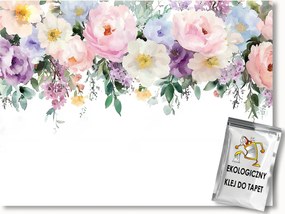 Fotótapéta Flizelina Kert Füzér Pasztell Virágok Peonie 104x70,5 ragasztó