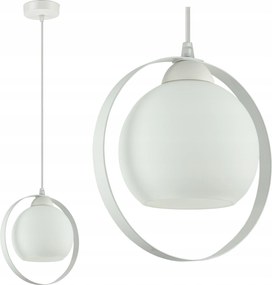 Függő lámpa Csillár Fehér üveg tejgömb