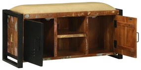 pad szekrény multicolor 100x35x50 cm tömör újrahasznosított fa