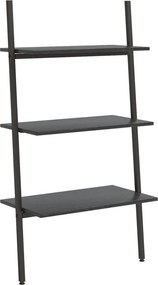 vidaXL 3 szintes fekete létrapolc 64 x 34 x 116 cm