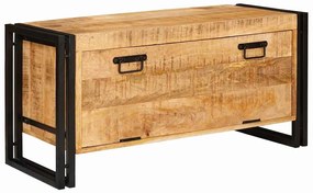 Cipőszekrény polcokkal Barna 90 x 38 x 45 cm tömör mangófa