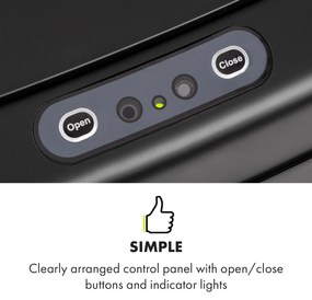 Klarstein Cleansmann, szemetes, szenzorral, 30 l, szemeteszsákokhoz, ABS, fekete