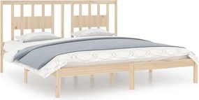 vidaXL tömör fenyőfa ágykeret 200 x 200 cm