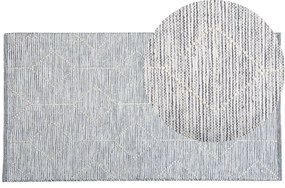 Szürke és bézs pamutszőnyeg 80 x 150 cm EDREMIT Beliani
