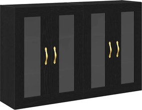 vidaXL Fali Szekrények 2 pcs Fekete tölgy 69,5 x 34 x 90 cm Faanyag