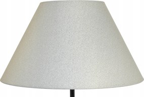 Lámpaernyő E27 foglalathoz, kúpos, krém színű, ezüst-arany belső, 25x50 cm, magasság 27 cm, Andria